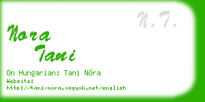 nora tani business card