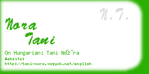 nora tani business card